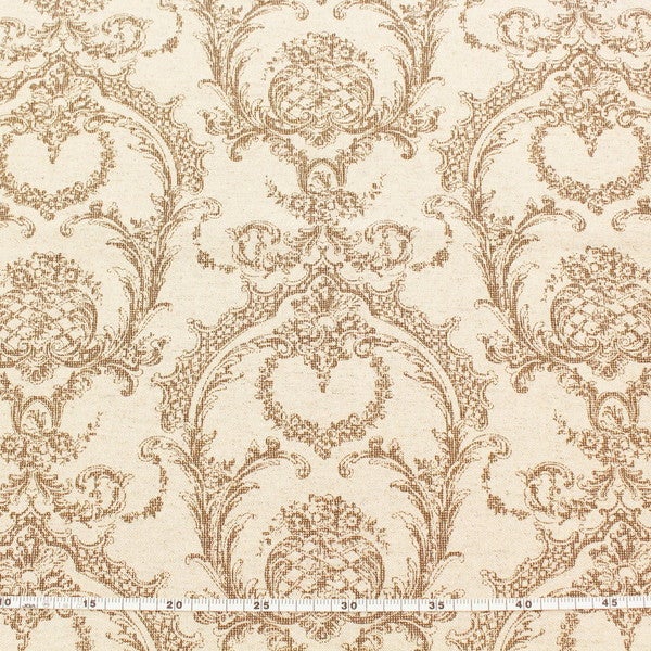 輸入生地 生地 インポート Toile de Jouy-トワルドジュイ 綿麻プリント