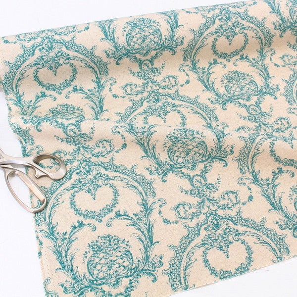 輸入生地 生地 インポート Toile de Jouy-トワルドジュイ 綿麻プリント