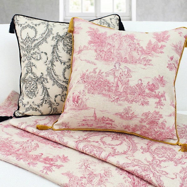 輸入生地 生地 インポート Toile de Jouy-トワルドジュイ 綿麻プリント