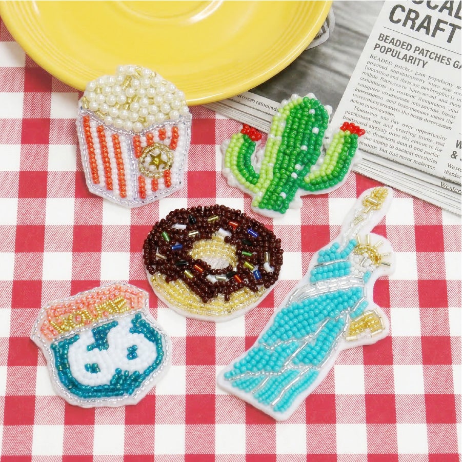 らくちくフェルト 約15×21cm 単品1枚入り 図案印刷済み ビーズ刺繍