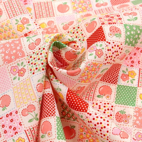 生地 プリント生地 Happy message 30'S 巾約110cm 最低単位50cm～10cm