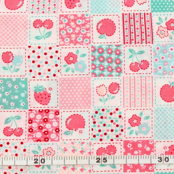 生地 プリント生地 Happy message 30'S 巾約110cm 最低単位50cm～10cm