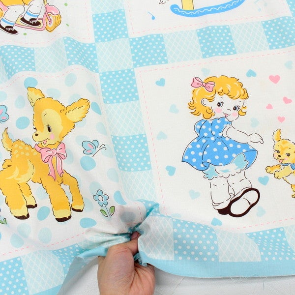 生地 プリント生地 Happy message 30'S 巾約108cm×1m パネル柄 約108cm