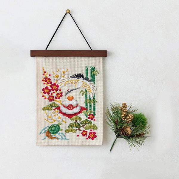 クロスステッチ 暮らしが華やぐ季節のたのしみ2月 福を呼ぶ豆まき 刺繍