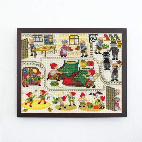お取り寄せ) 遠藤佐絵子の着物柄のクロスステッチキット 藍 (枚) 刺繍