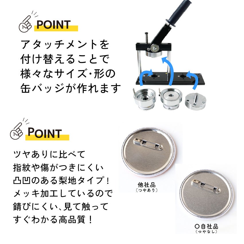 缶バッジ (マシン本体、アタッチメント) 2点セット 缶バッチメーカー