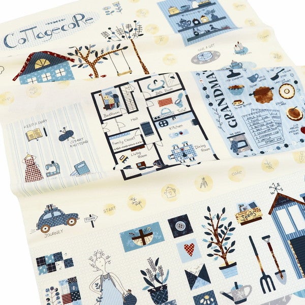 生地 AmericanCountryアメリカンカントリー約110cm×75cmパネル柄 (約