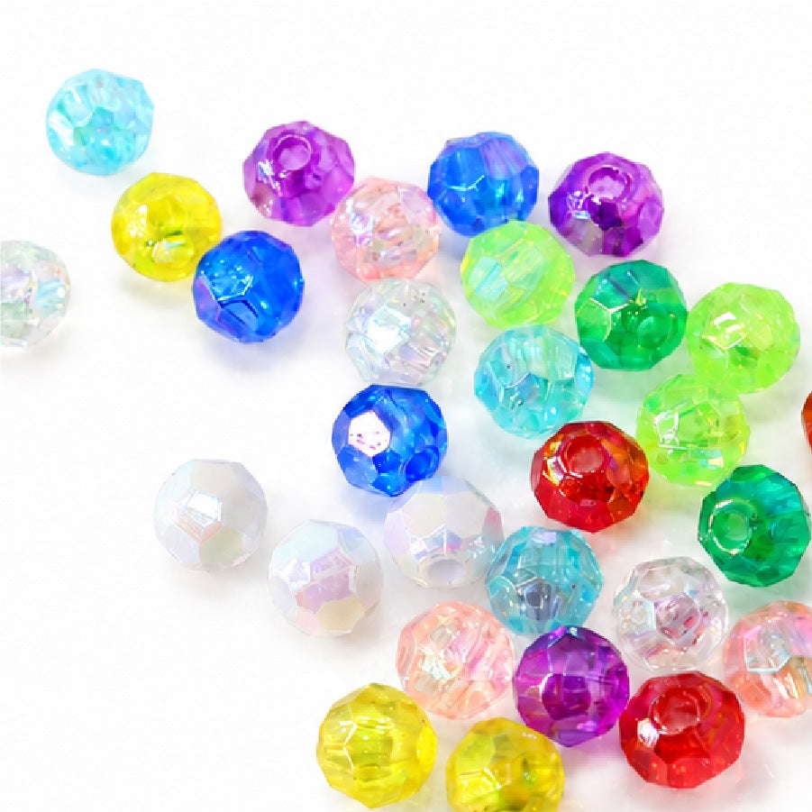 カットビーズ 4mm 6mm DX 200個 10色セット ビーズ 手芸 ハンドメイド