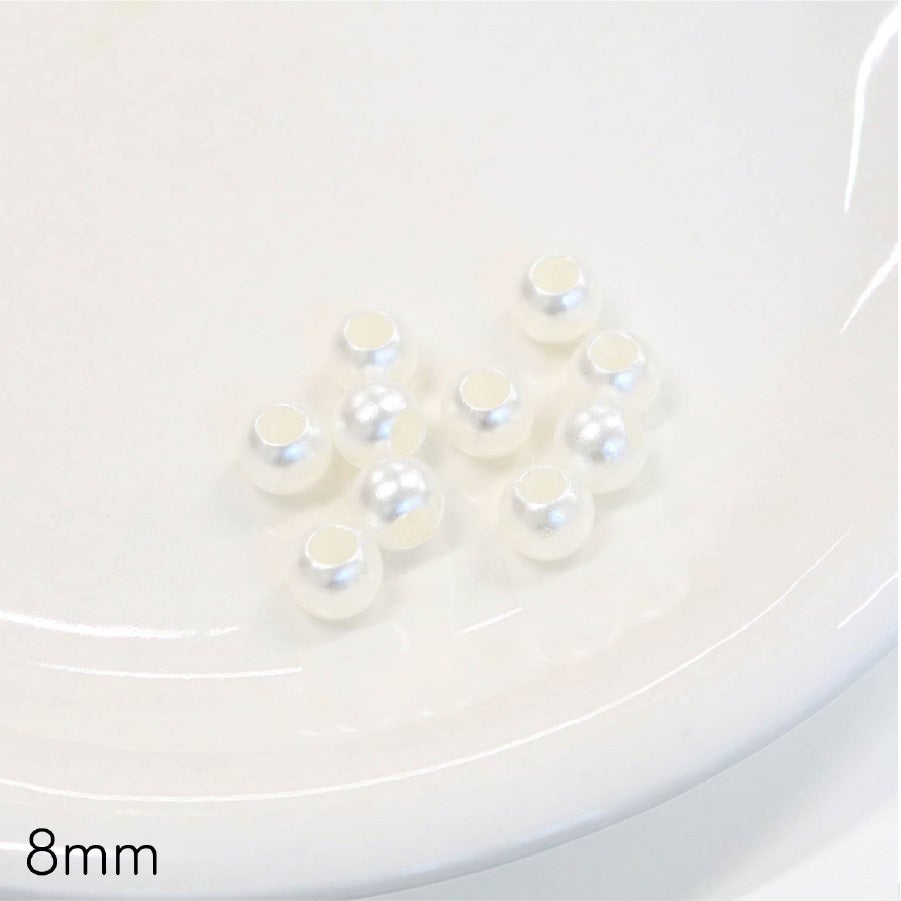 大穴 パールビーズ ホワイト 100個入 8mm 10mm パラコード アウトドア