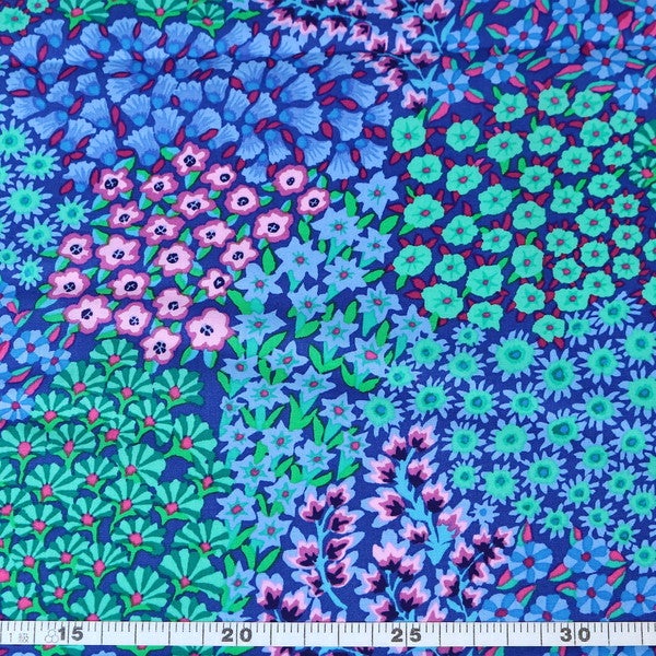 輸入生地 生地 青地 花柄 USAプリント Kaffe Fassett ケイフ