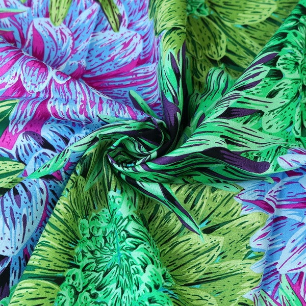 輸入生地 生地 大きい花柄 リアル USAプリント Kaffe Fassett ケイフ