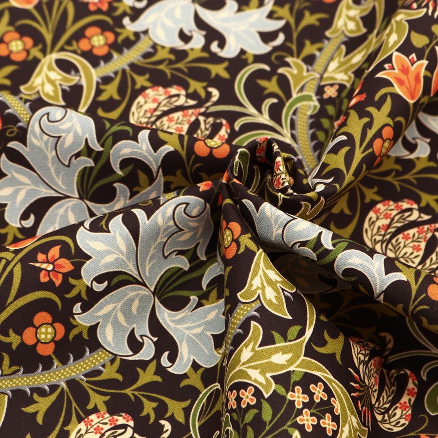 輸入生地 生地 黒地 花柄 William Morris ウィリアム・モリス 輸入
