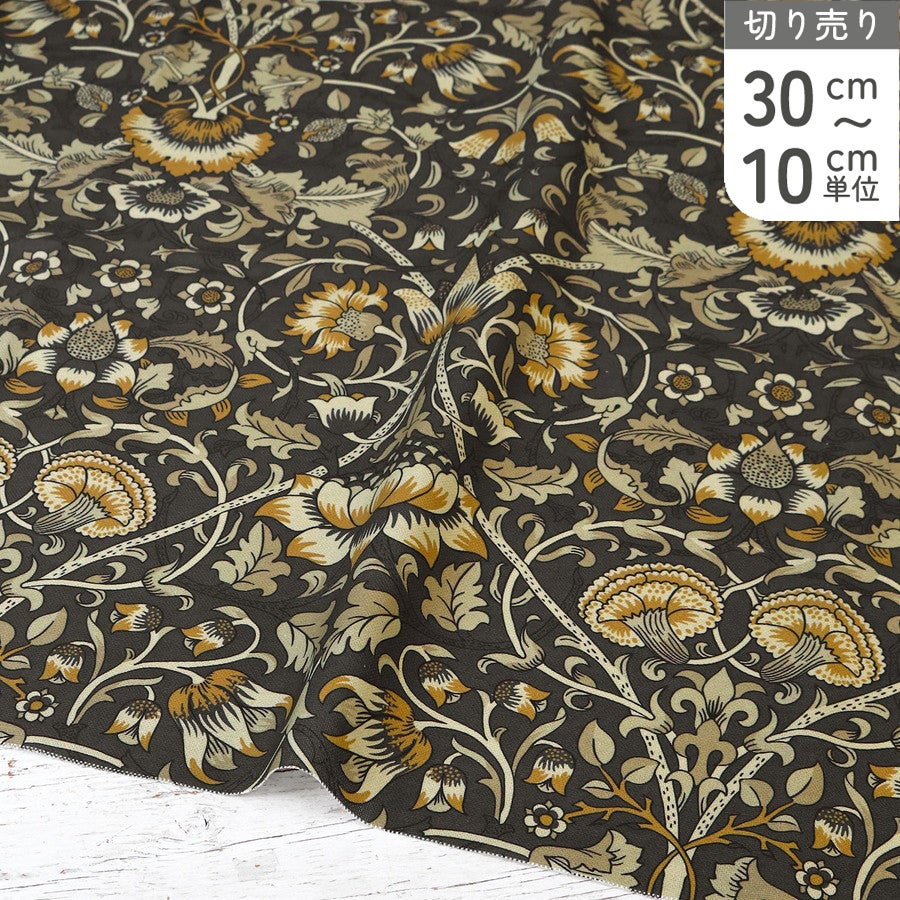 輸入生地 生地 黒地 花柄 William Morris ウィリアム・モリス 輸入