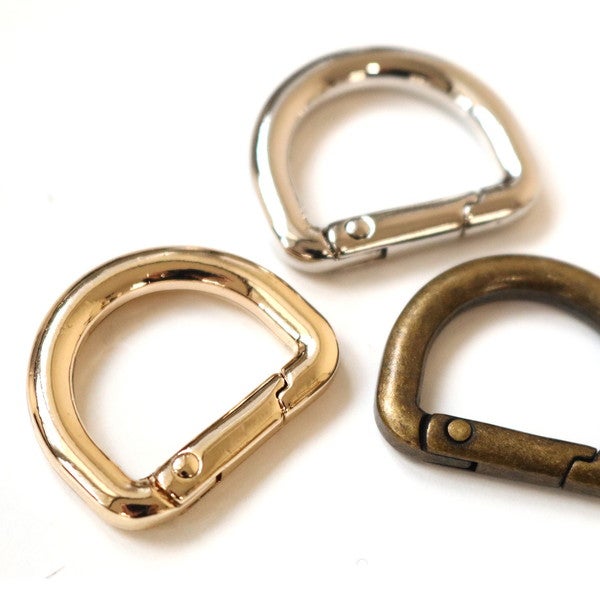 D型カラビナ 小 16mm 1個入 ゴールド バッグ金具 金具 Dカン