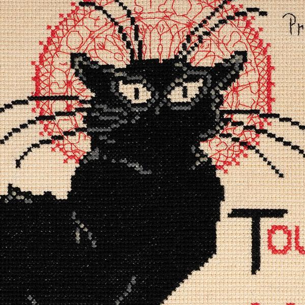 お取り寄せ クロスステッチキット 黒猫 DMC クロスステッチ 名画